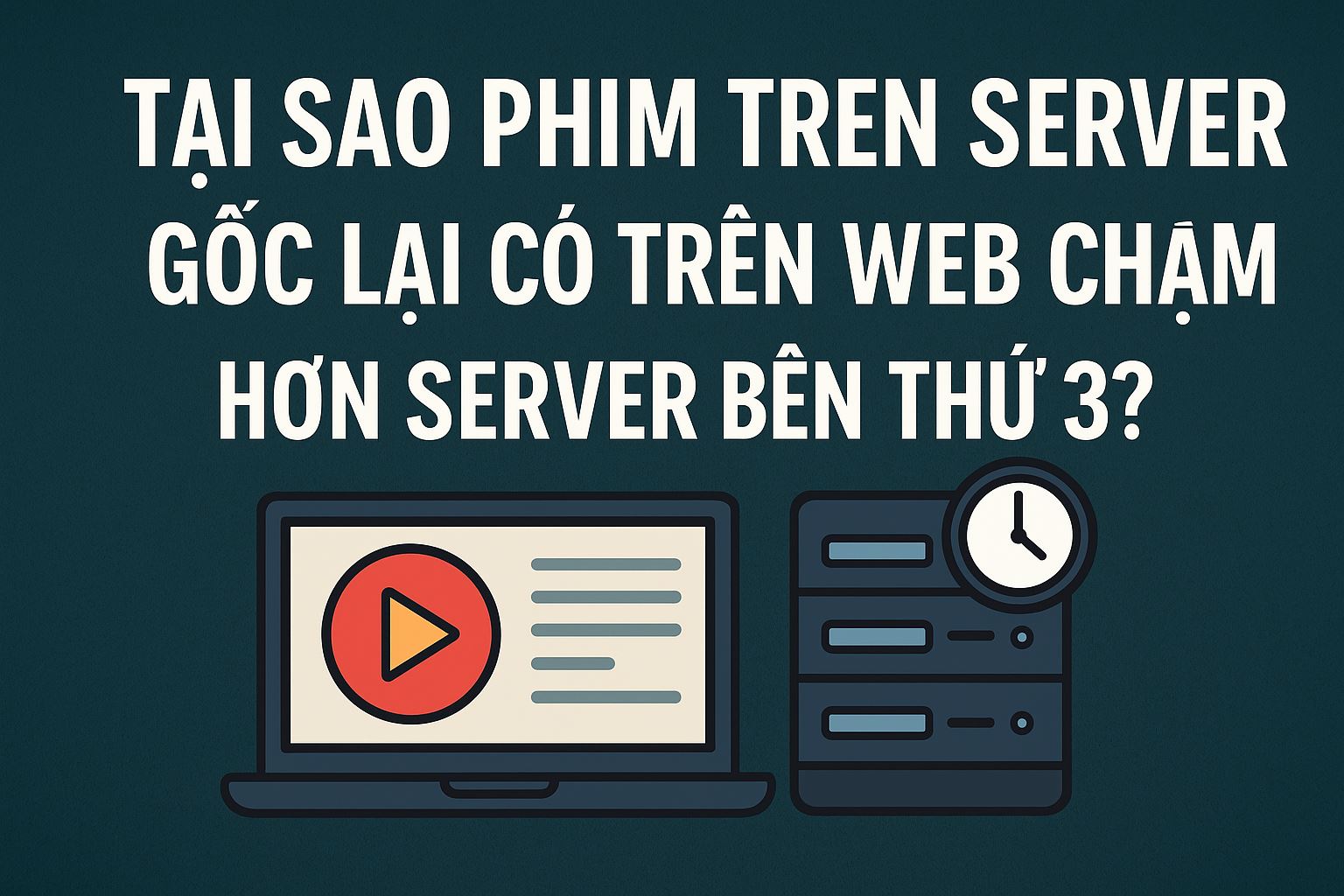 Tại sao phim trên server gốc lại có trên web chậm hơn server bên thứ 3?
